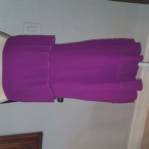 Andree Purple Strapless Mini Dress